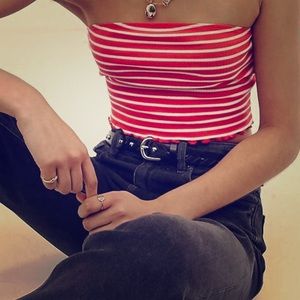 Pinstripes tube top